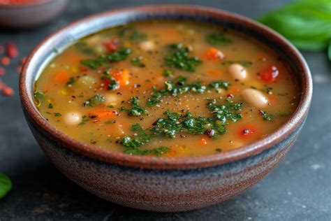  Soupe au Pistou! Ziołowa eksplozja smaku w pikantnym sosie pomidorowym